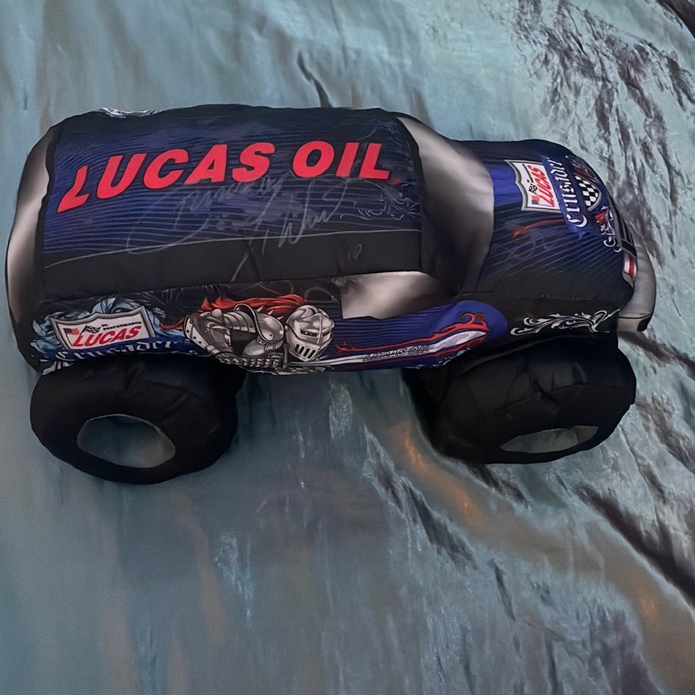 Signed plush monster truck